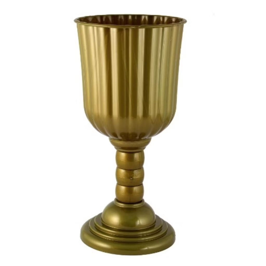 Vaso Grande Taça Dourado - FR artes