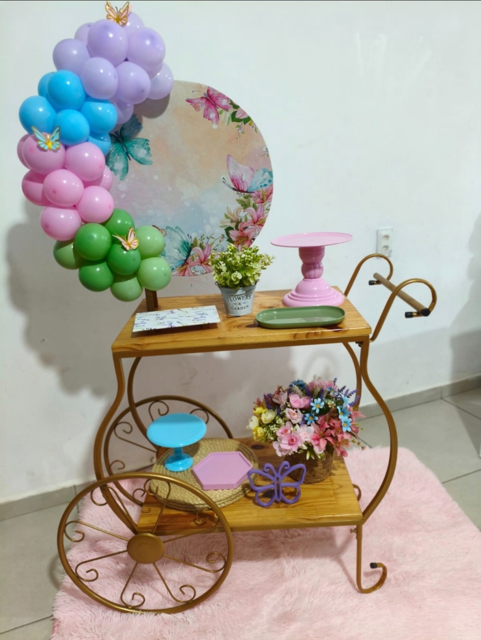 Carrinho Luxo Jardim Borboletas  - Minifestaliv 