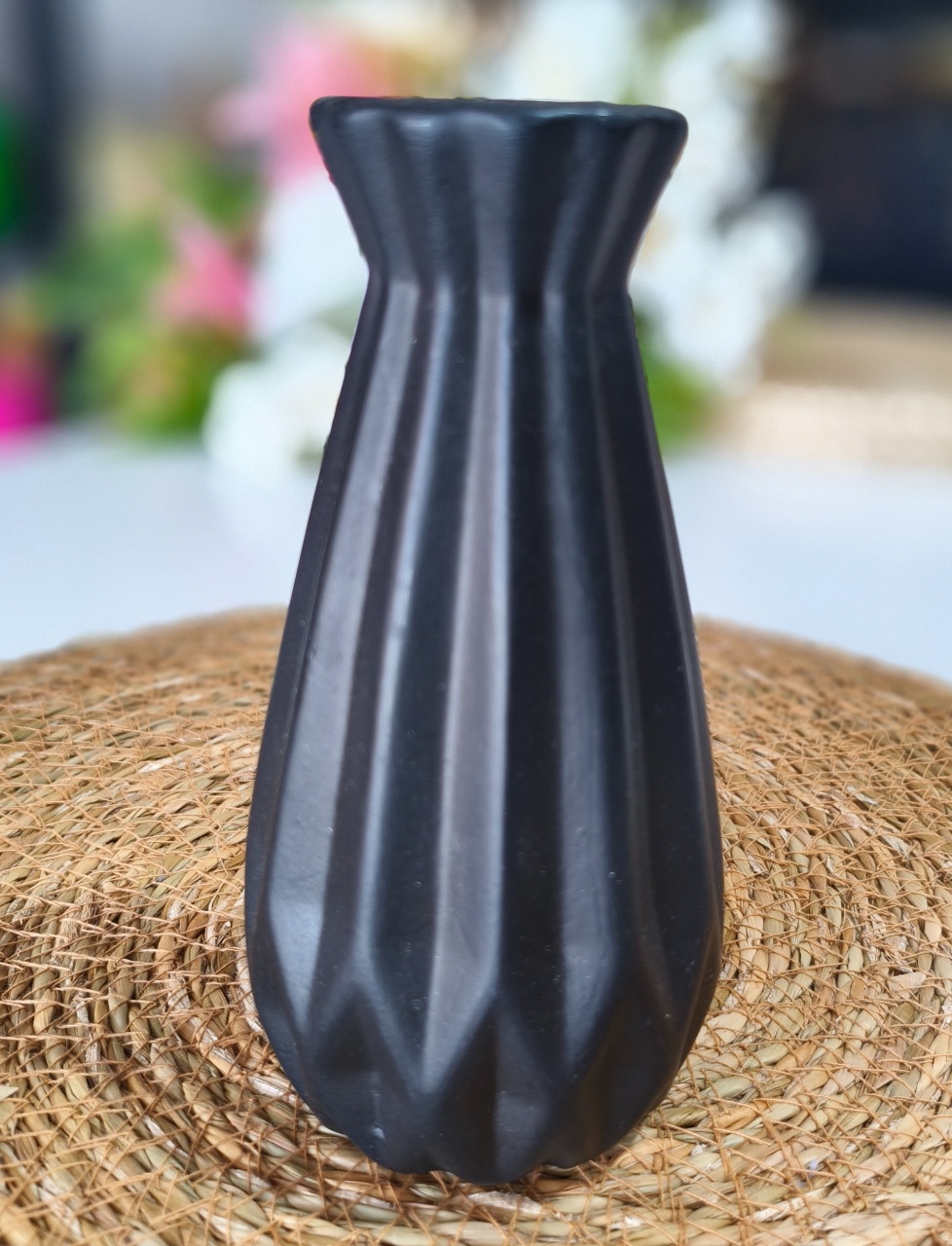 Vaso P Preto de Gesso  - Minifestaliv 