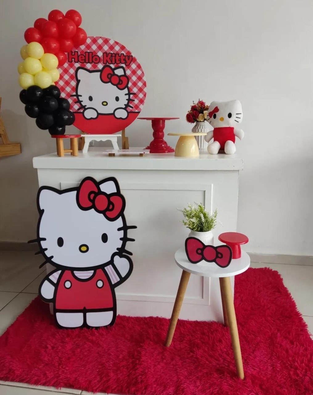 Kit Hello Kitty Vermelha 1 - Minifestaliv 