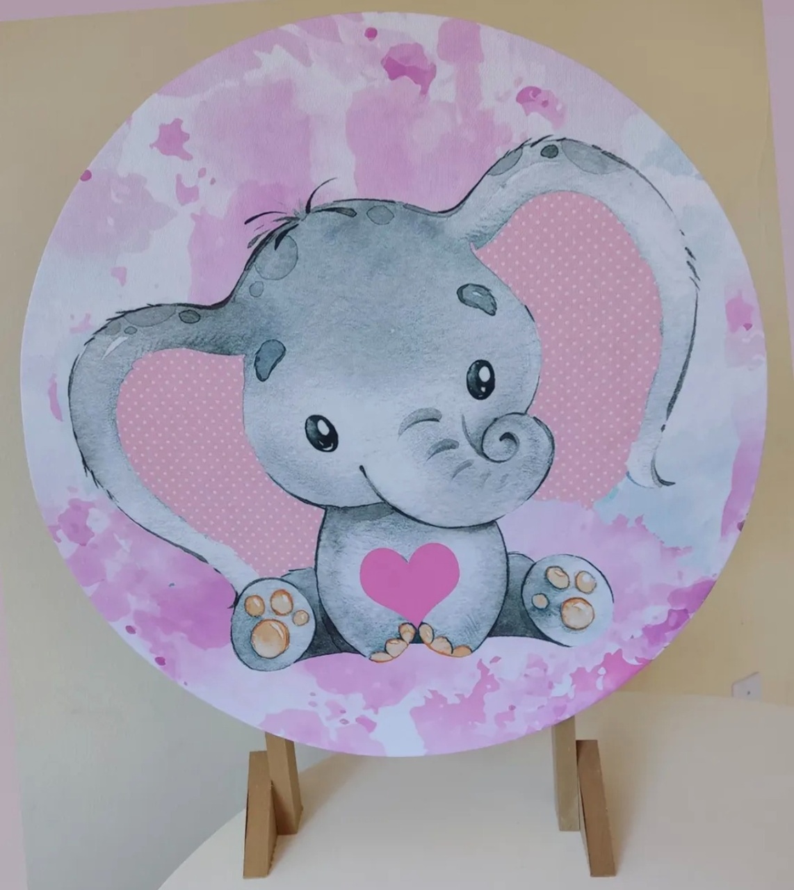 Elefante/ Elefantinha Rosa  - Minifestaliv 