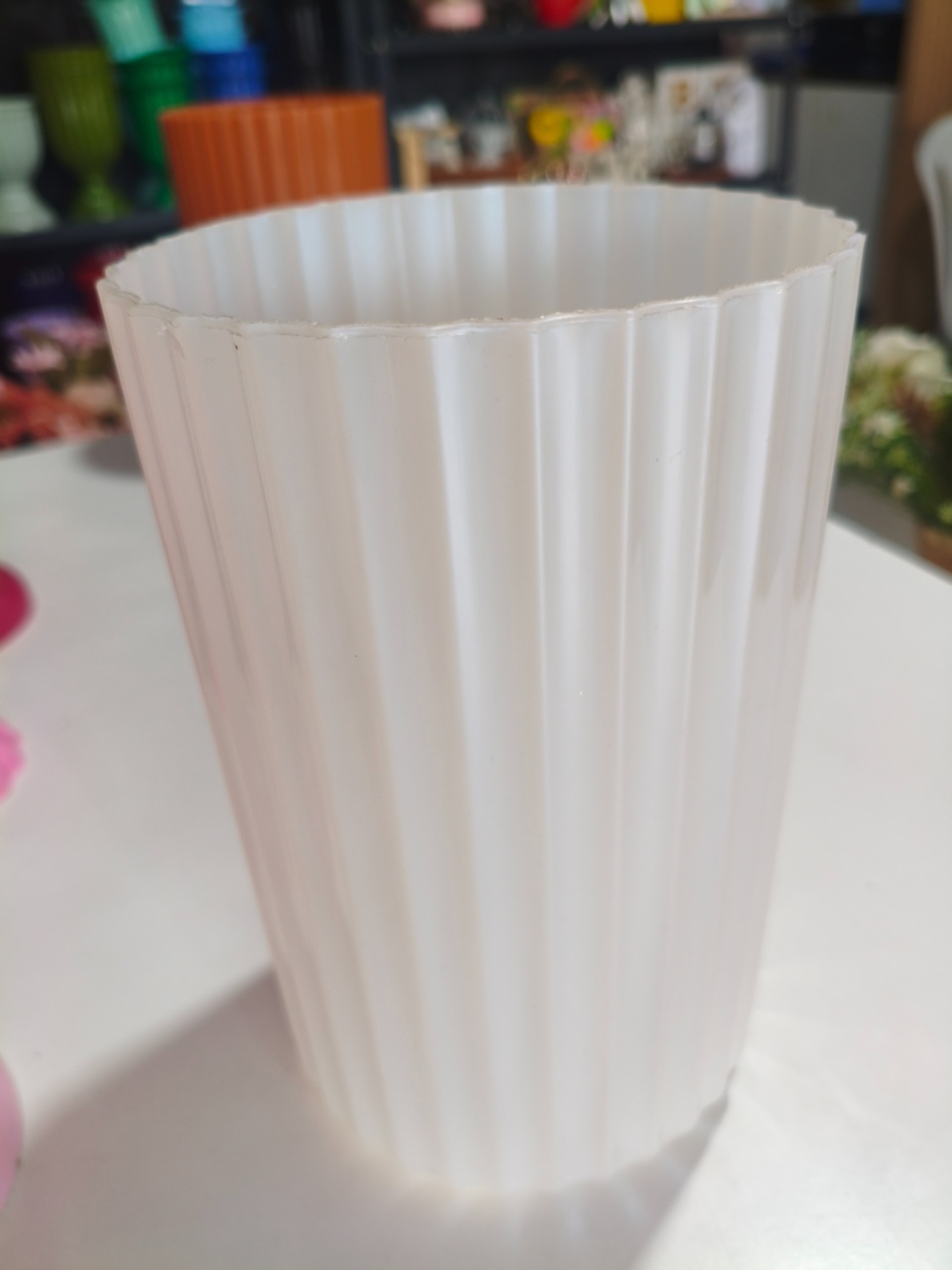 Vaso Branco Cumprido  - Minifestaliv 