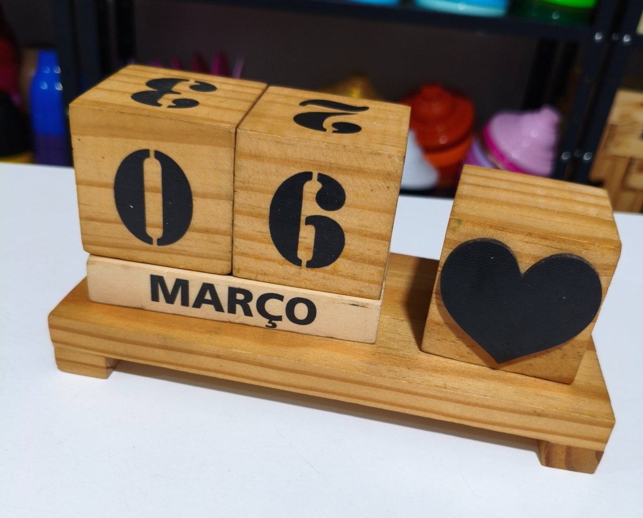 Cubo Com Data E Mês  - Minifestaliv 