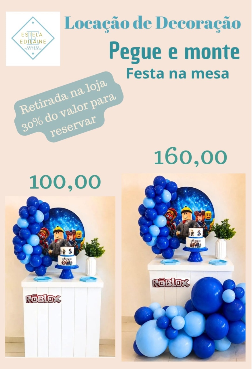 Roblox Festa Na Mesa - Estela Edilaine Pegue e monte 