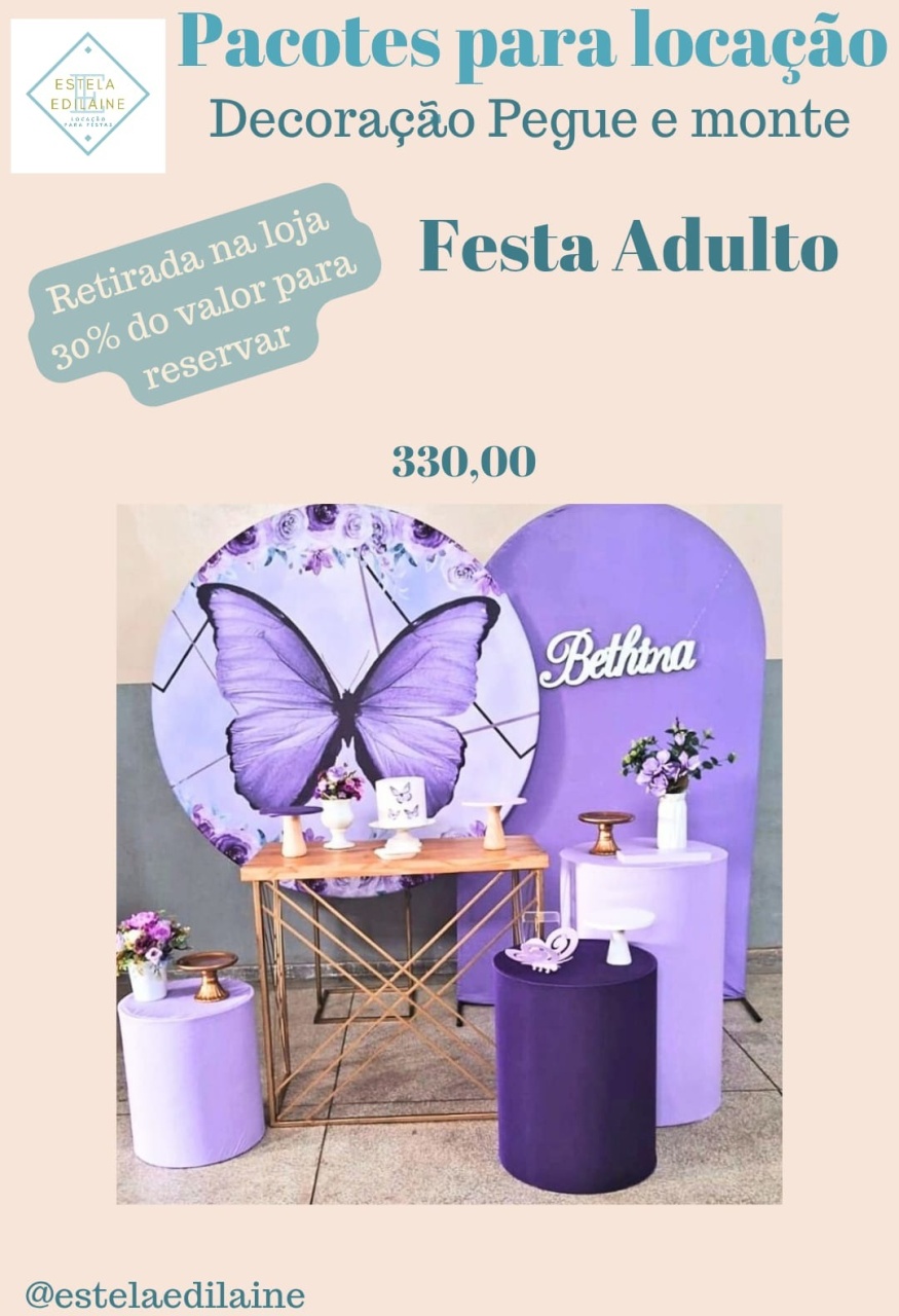 Borboleta Lilás 3 - Estela Edilaine Pegue e monte 