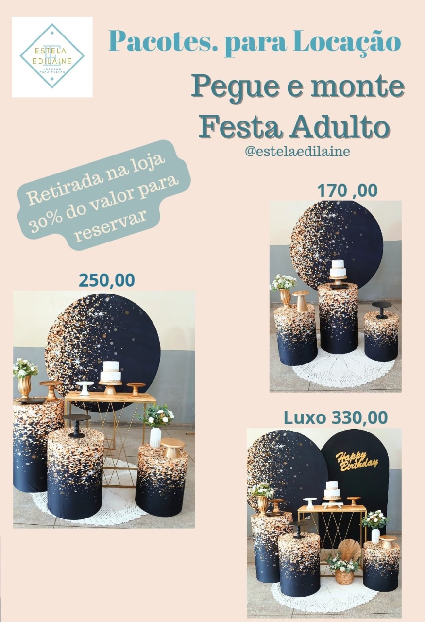 Glitter Dourado - Estela Edilaine Pegue e monte 