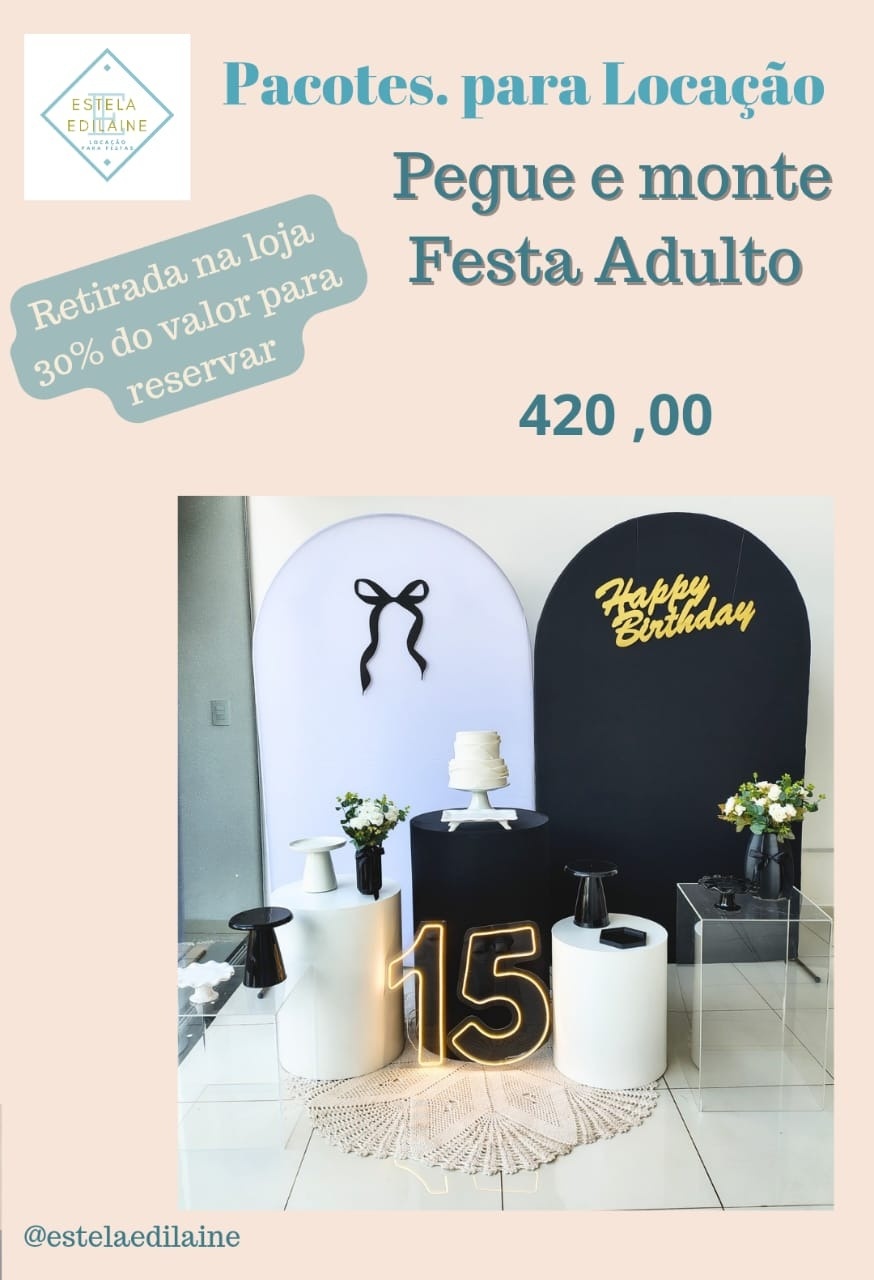  15 Anos / Laço Com Branco - Estela Edilaine Pegue e monte 