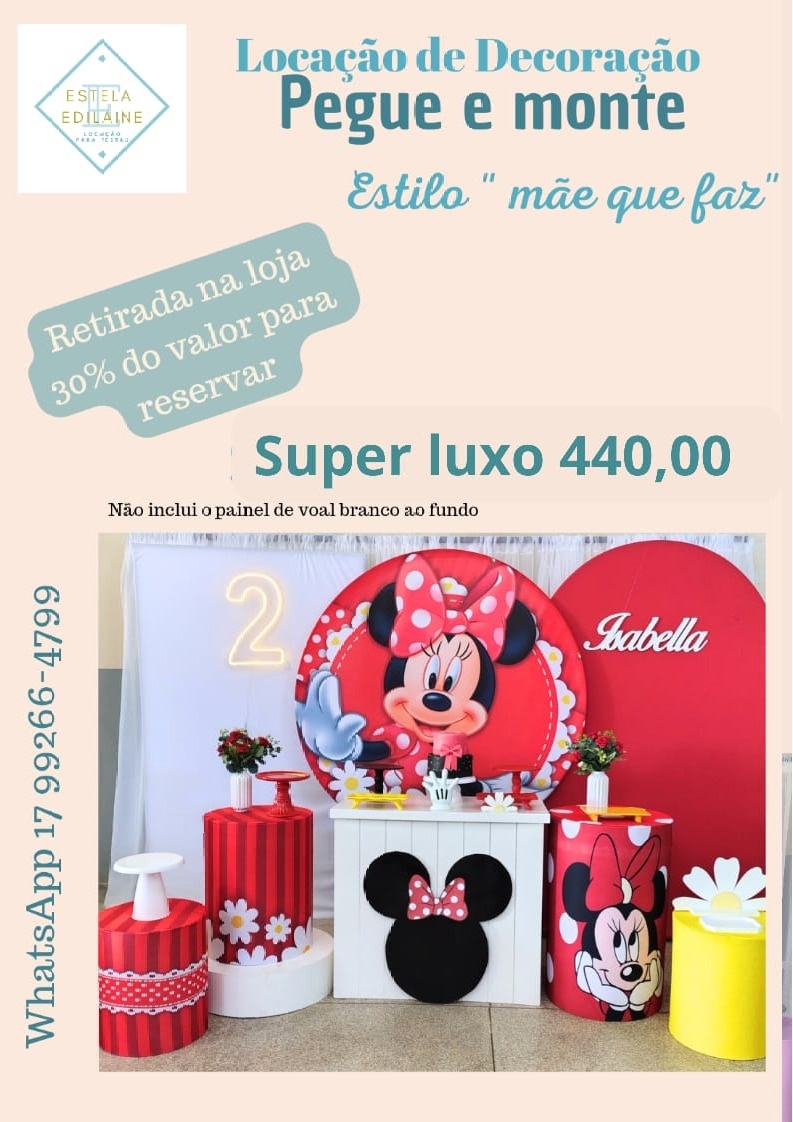 Minnie Vermelha - Estela Edilaine Pegue e monte 
