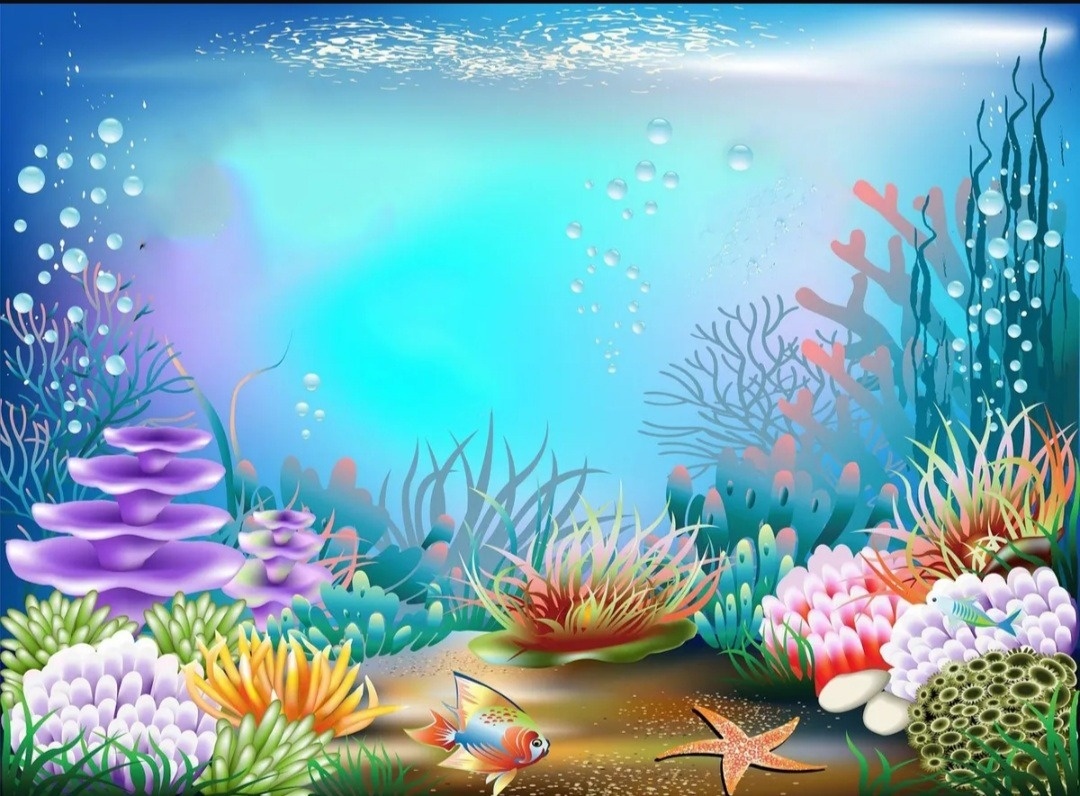 Painel de 5 Mts Fundo Do Mar - Estela Edilaine Pegue e monte 