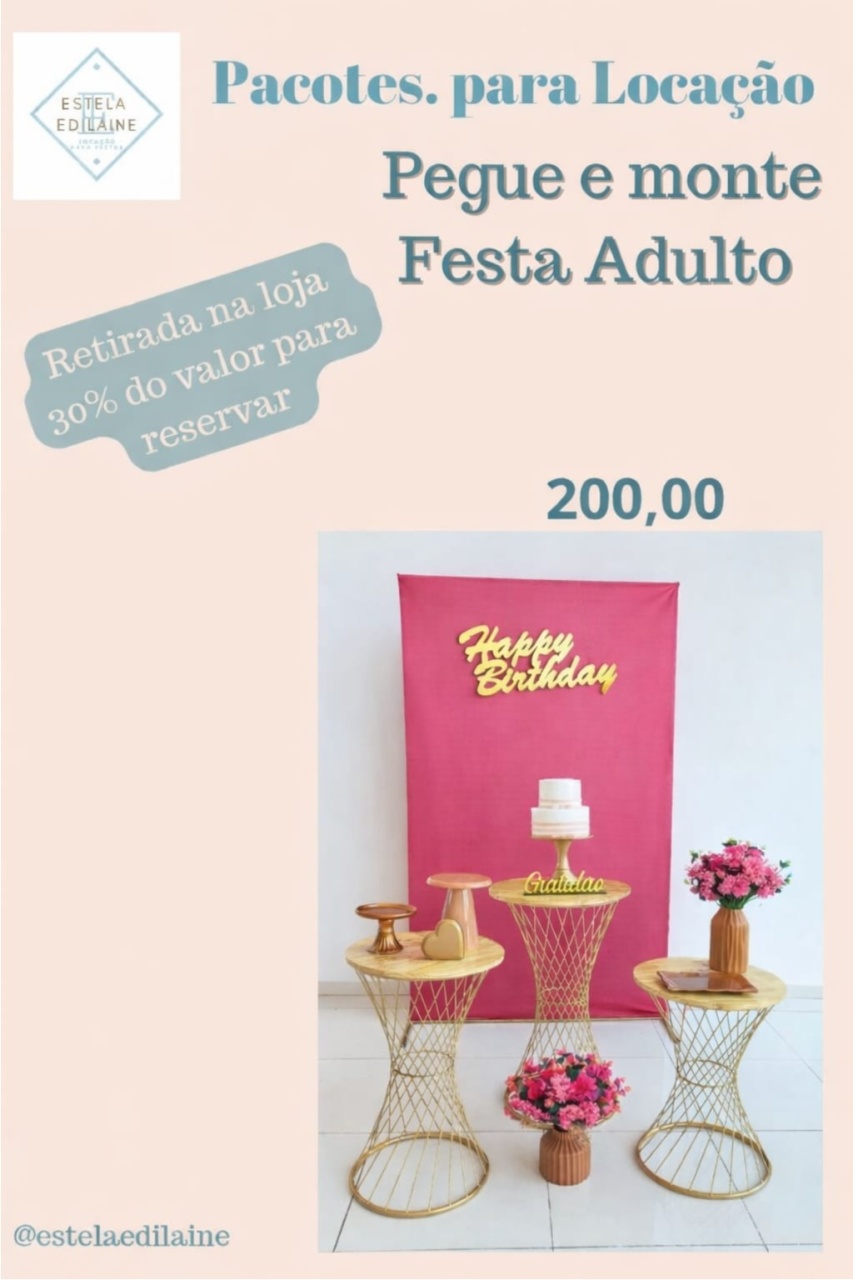Decoração Pink - Estela Edilaine Pegue e monte 