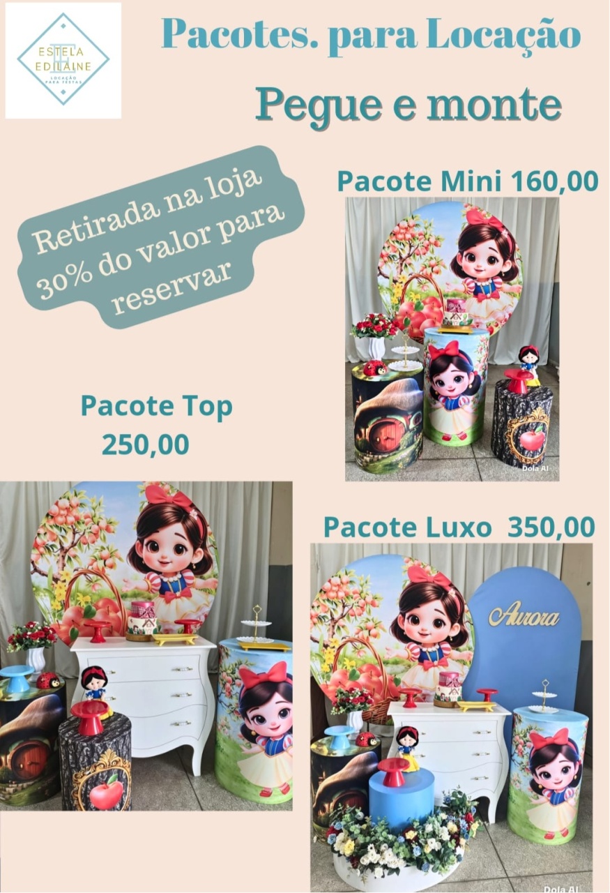Branca de Neve Cute - Estela Edilaine Pegue e monte 