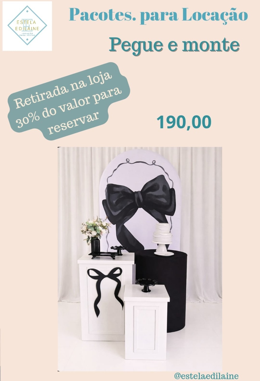 Laço Preto 2 - Estela Edilaine Pegue e monte 