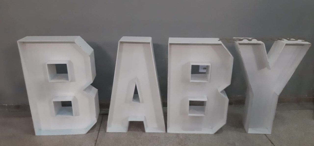 Letras Baby Com 80 Cm Altura - Estela Edilaine Pegue e monte 