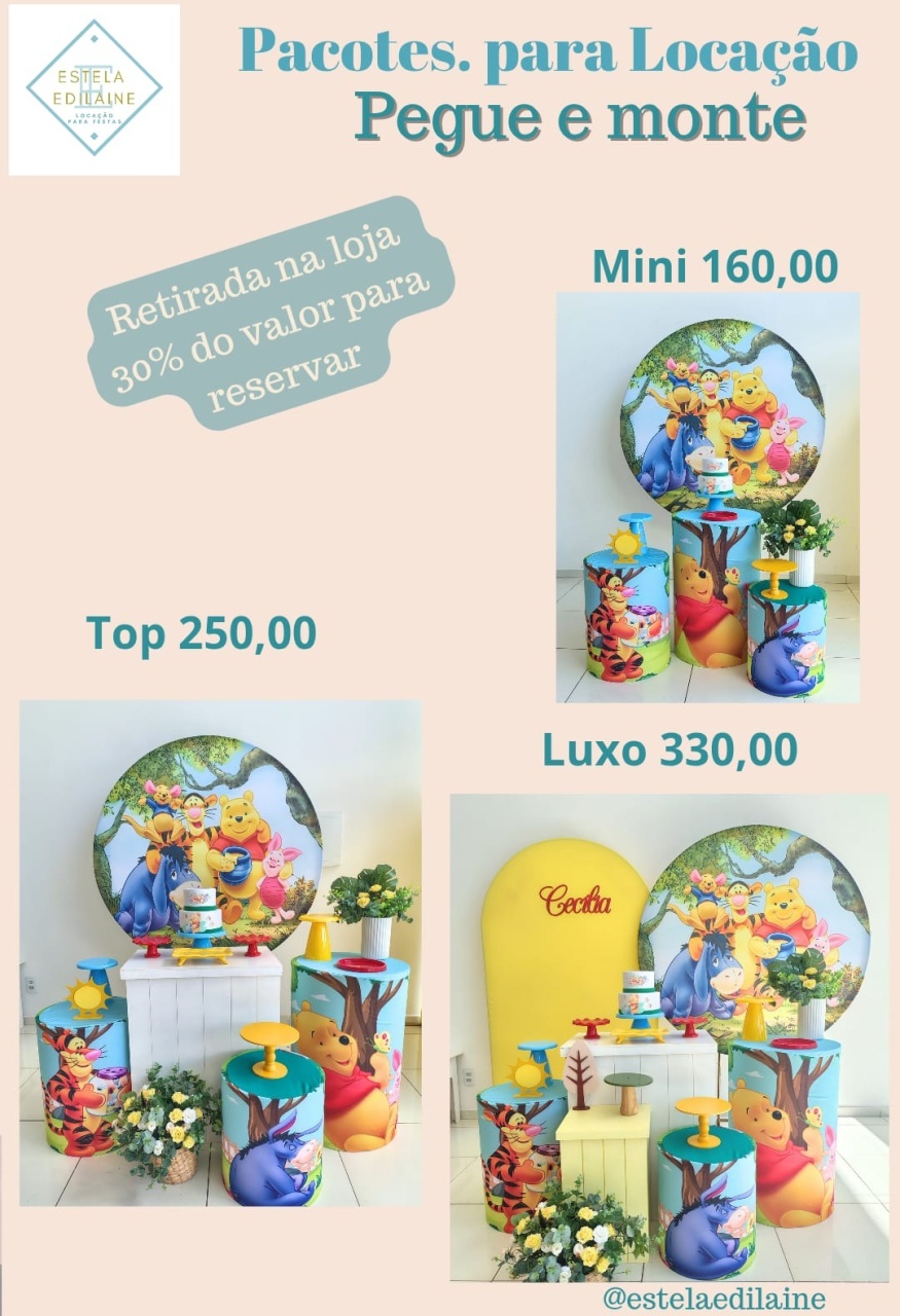 Ursinho Pooh - Estela Edilaine Pegue e monte 