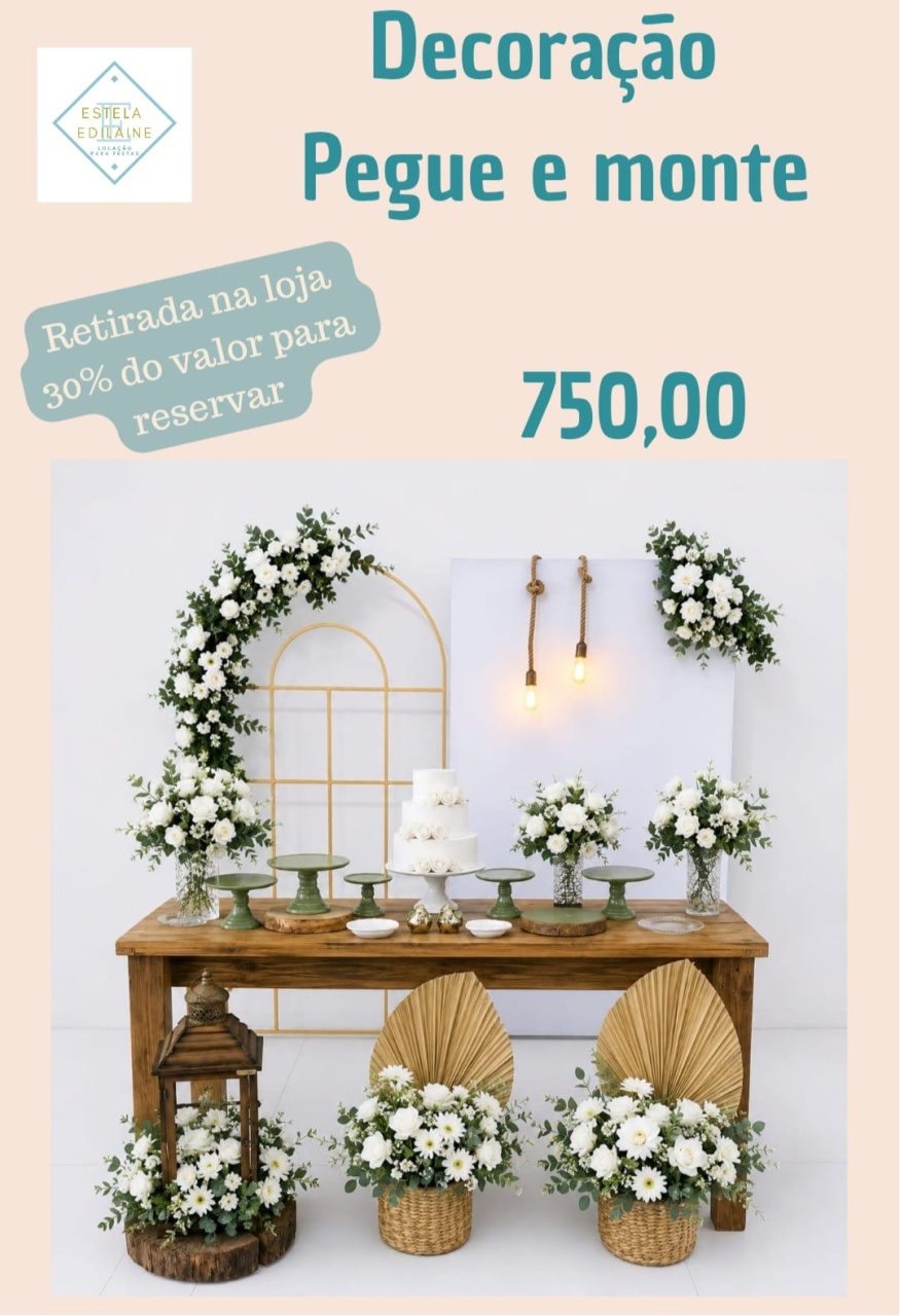 Casamento Branco E Verde - Estela Edilaine Pegue e monte 