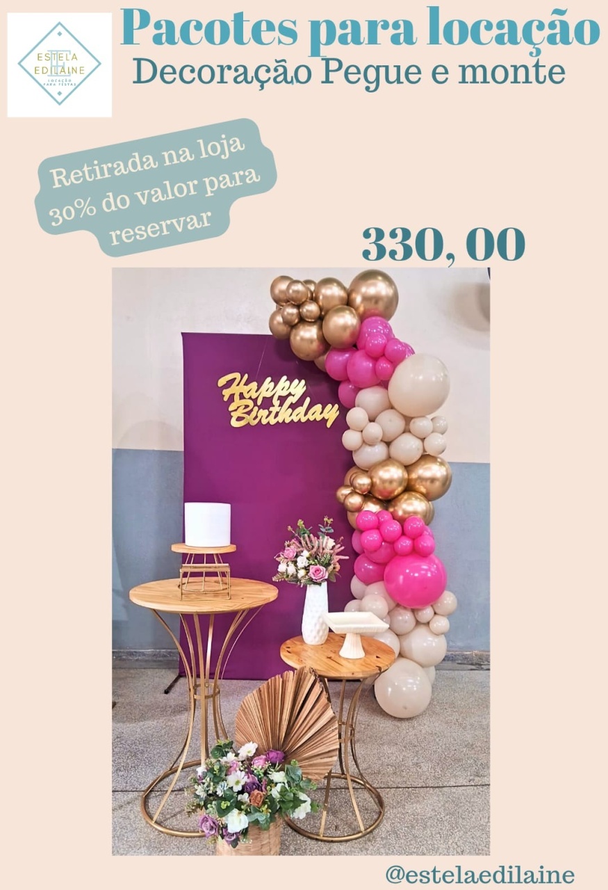 Festa Adulto Com Balão  - Estela Edilaine Pegue e monte 