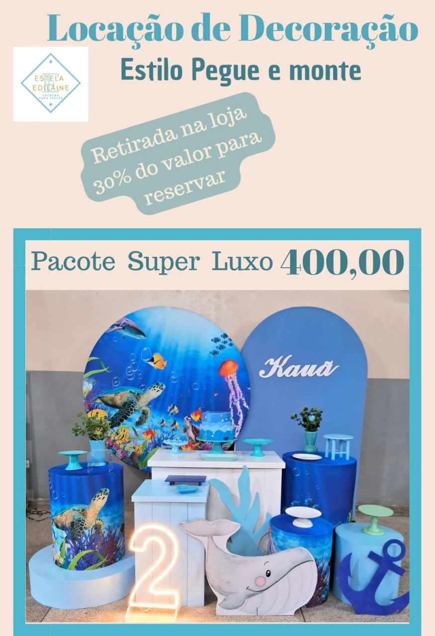 Fundo Do Mar Super Luxo - Estela Edilaine Pegue e monte 
