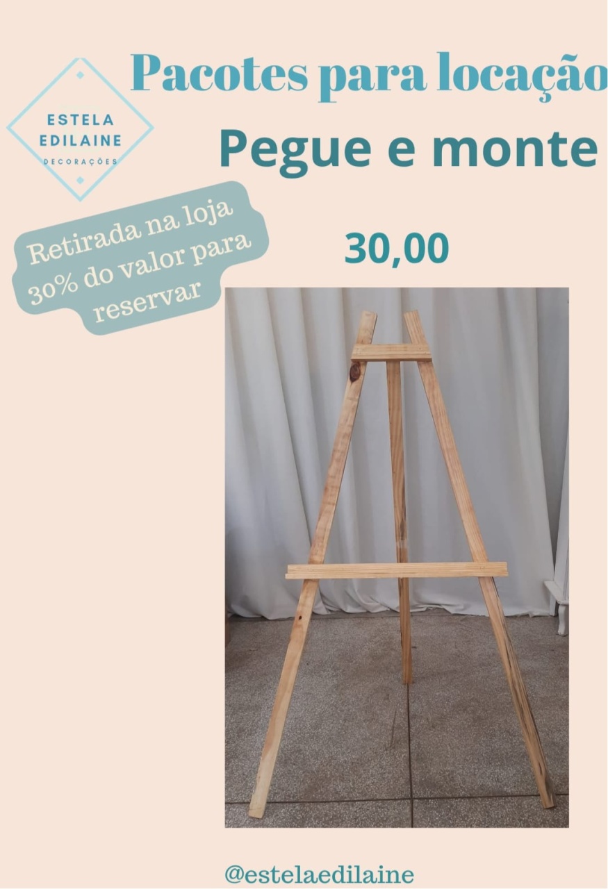 Cavalete - Estela Edilaine Pegue e monte 