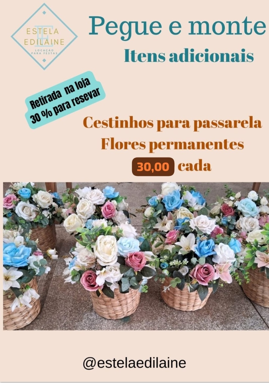 Cesto de Flores - Estela Edilaine Pegue e monte 