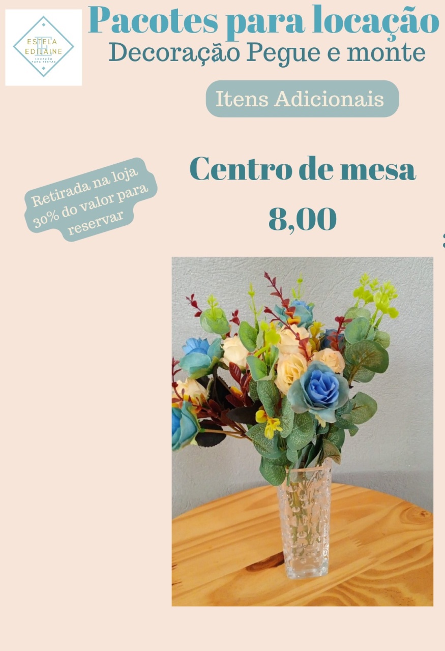 Centro de Mesa 4 (Quant. 12) - Estela Edilaine Pegue e monte 