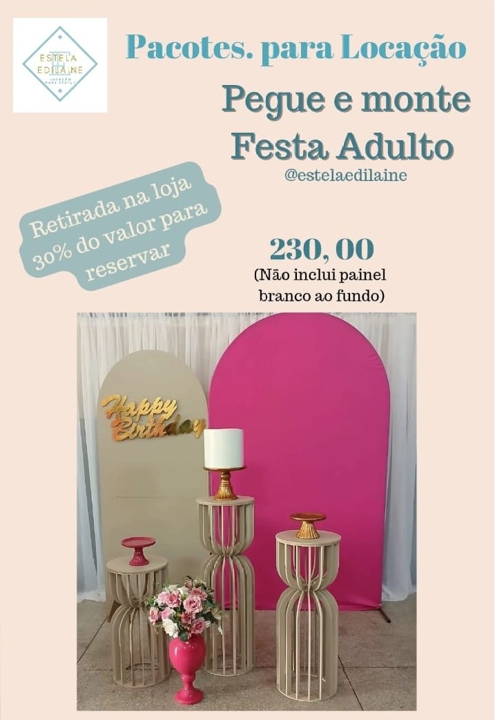 Festa Adulto Feminina - Estela Edilaine Pegue e monte 