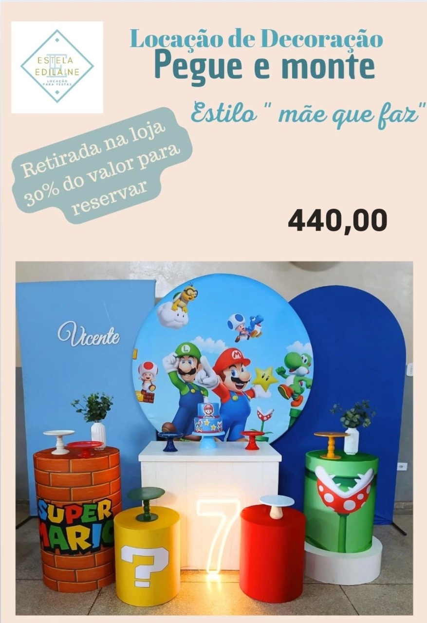 Super Mário Luxo - Estela Edilaine Pegue e monte 