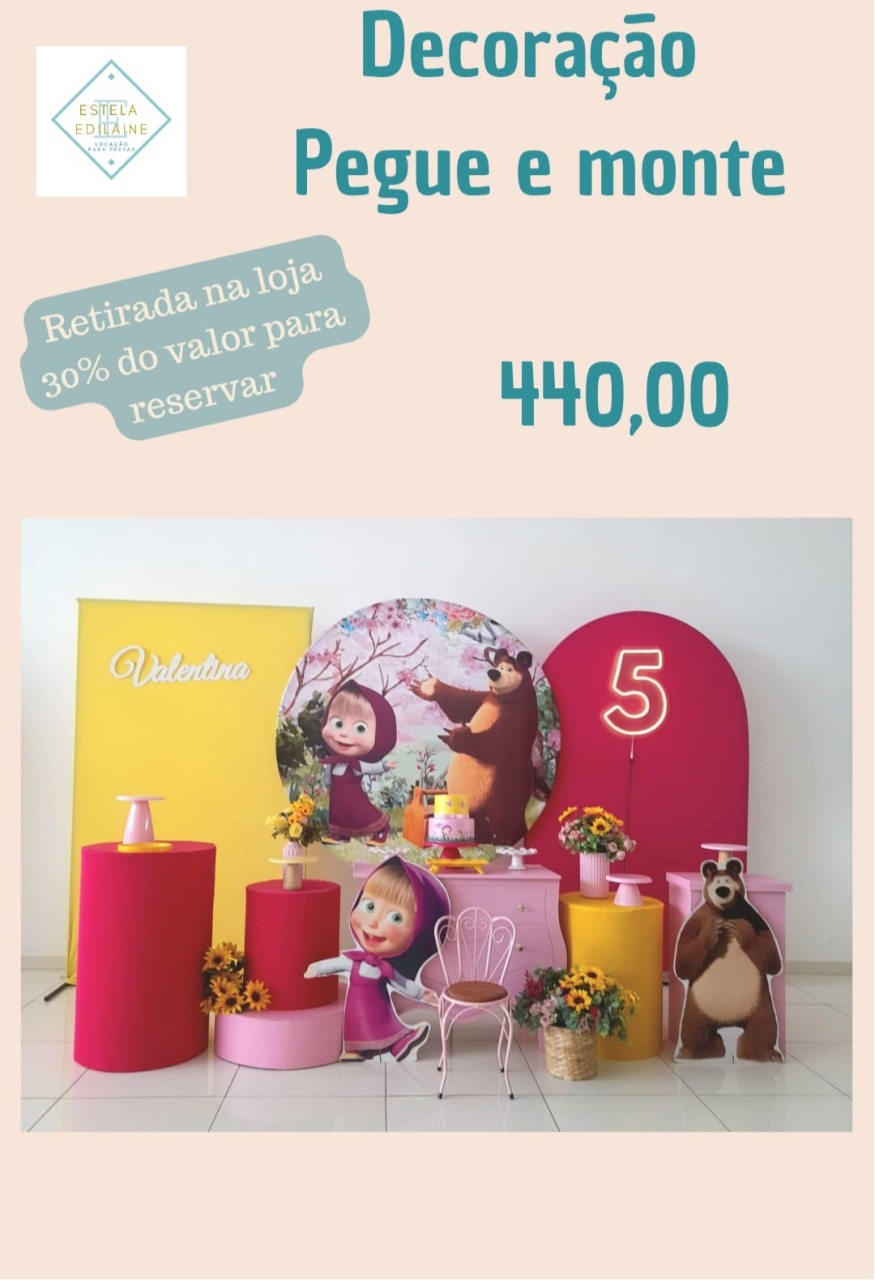 Masha E O Urso Super Luxo - Estela Edilaine Pegue e monte 