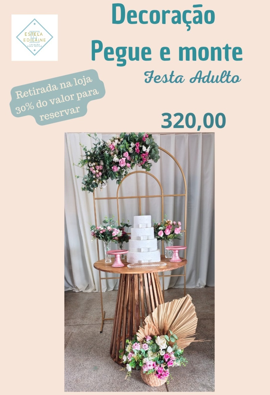 Casamento Tons de Rosa - Estela Edilaine Pegue e monte 