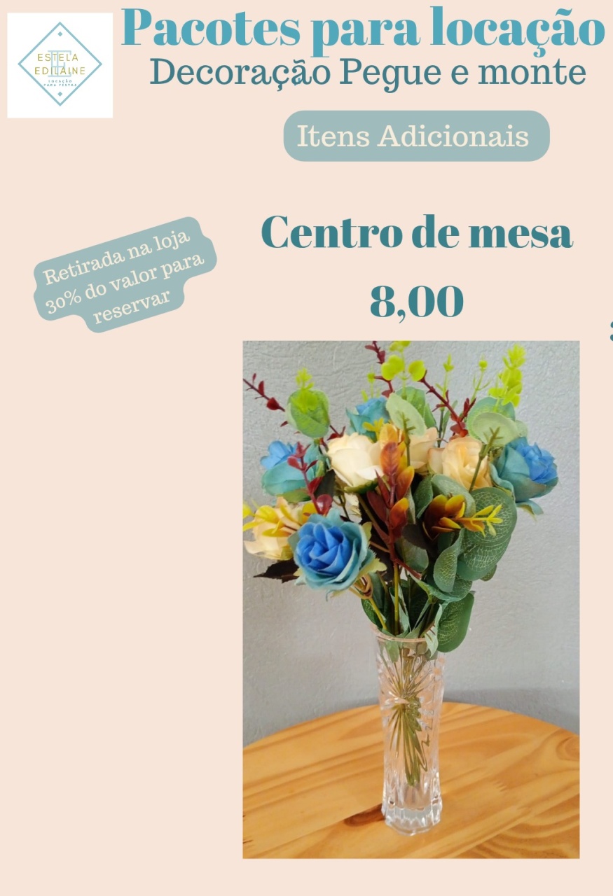Centro de Mesa 3 (Quant. 4) - Estela Edilaine Pegue e monte 