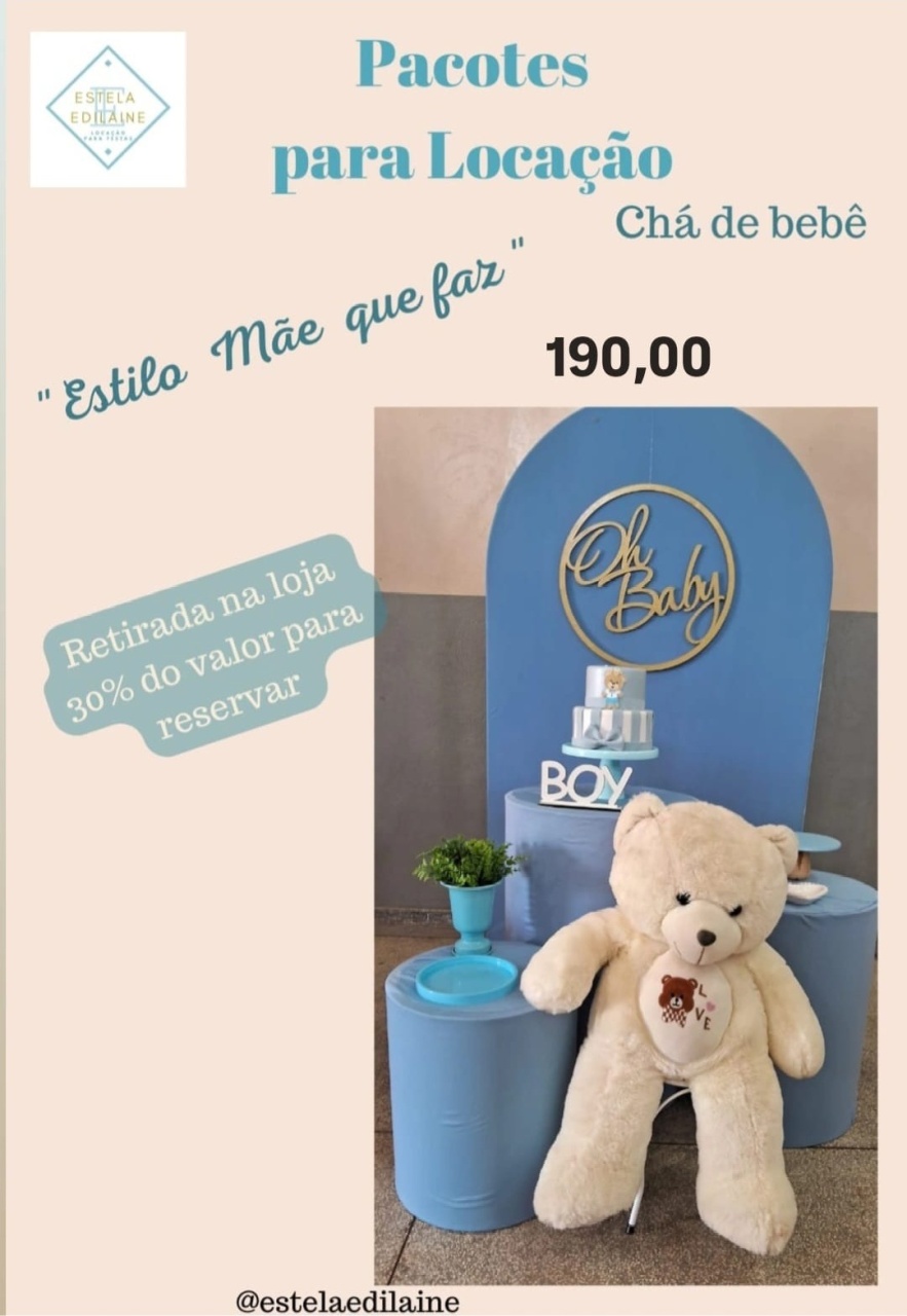 Chá Bebê Menino - Estela Edilaine Pegue e monte 
