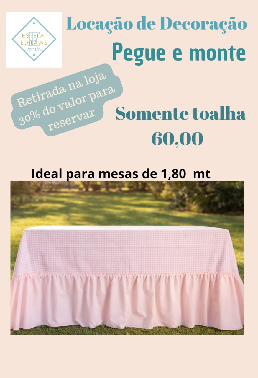 Toalha Quadriculada Rosa  - Estela Edilaine Pegue e monte 