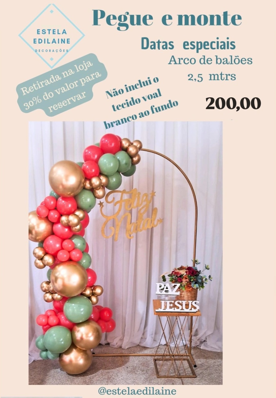 Natal Com Balões  - Estela Edilaine Pegue e monte 