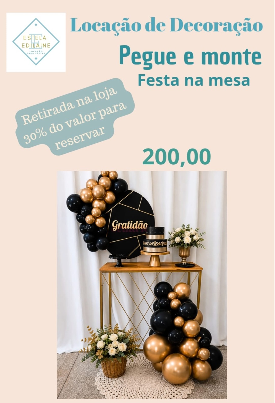 Gratidão Festa Na Mesa - Estela Edilaine Pegue e monte 