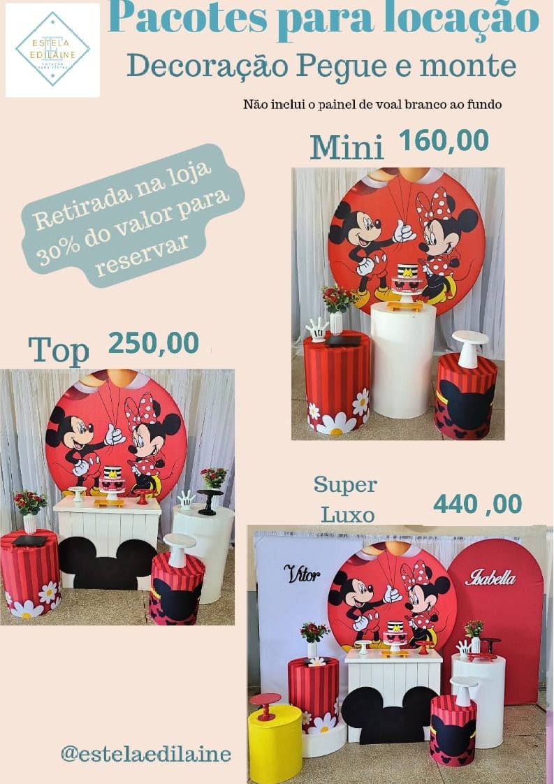 Minnie E Mickey - Estela Edilaine Pegue e monte 