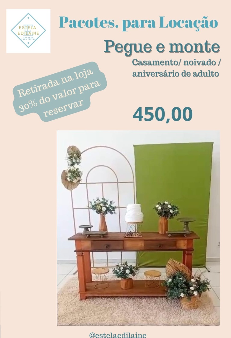 Casamento/Noivado - Estela Edilaine Pegue e monte 