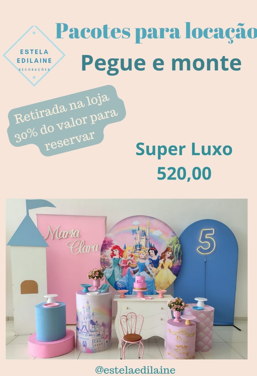 Princesas Super Luxo 4 - Estela Edilaine Pegue e monte 