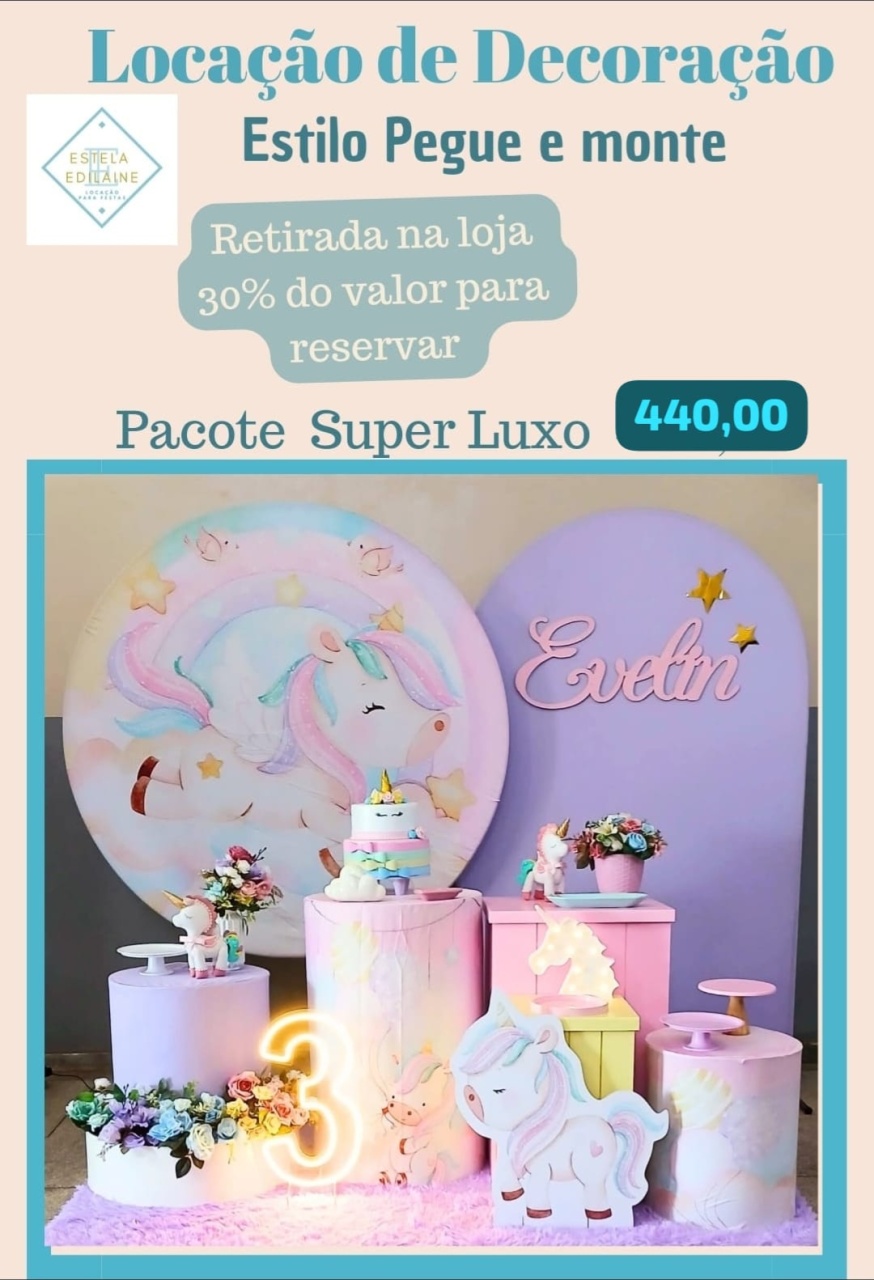 Unicórnio Super Luxo 2 - Estela Edilaine Pegue e monte 