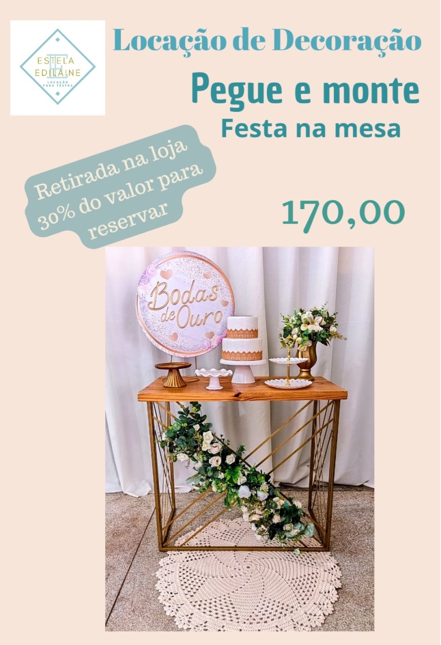 Bodas de Ouro Festa Na Mesa - Estela Edilaine Pegue e monte 