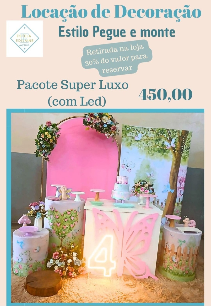 Jardim Super Luxo Com Led 2 - Estela Edilaine Pegue e monte 