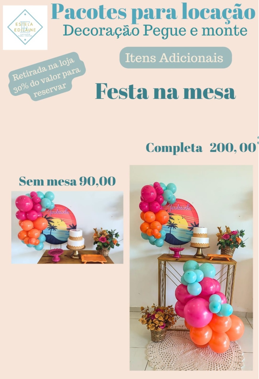 Tardezinha Festa Na Mesa - Estela Edilaine Pegue e monte 
