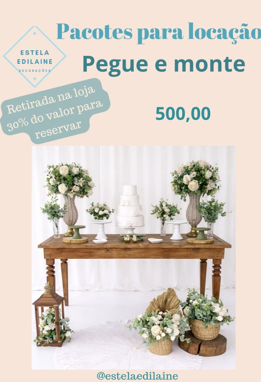Casamento Tons de Verde - Estela Edilaine Pegue e monte 