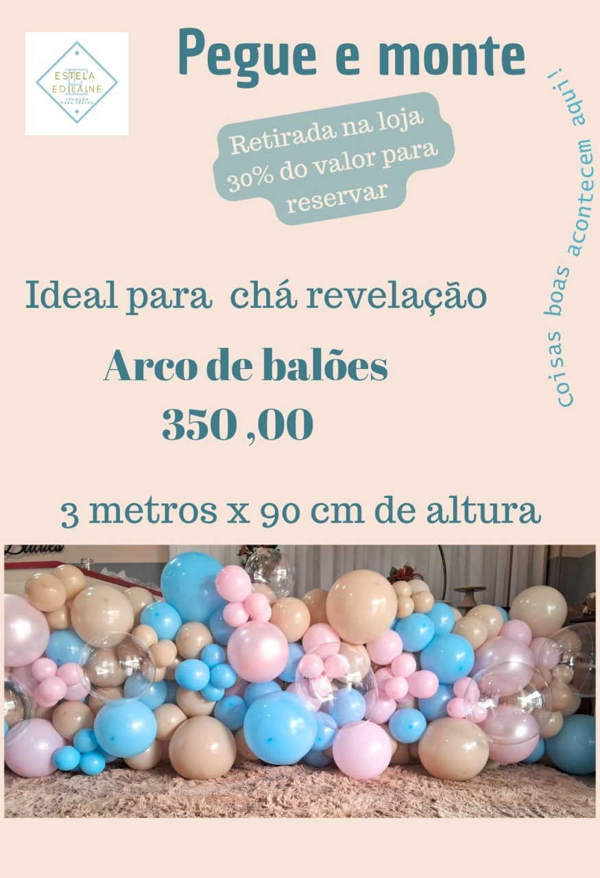 Arco Chá Revelação - Estela Edilaine Pegue e monte 