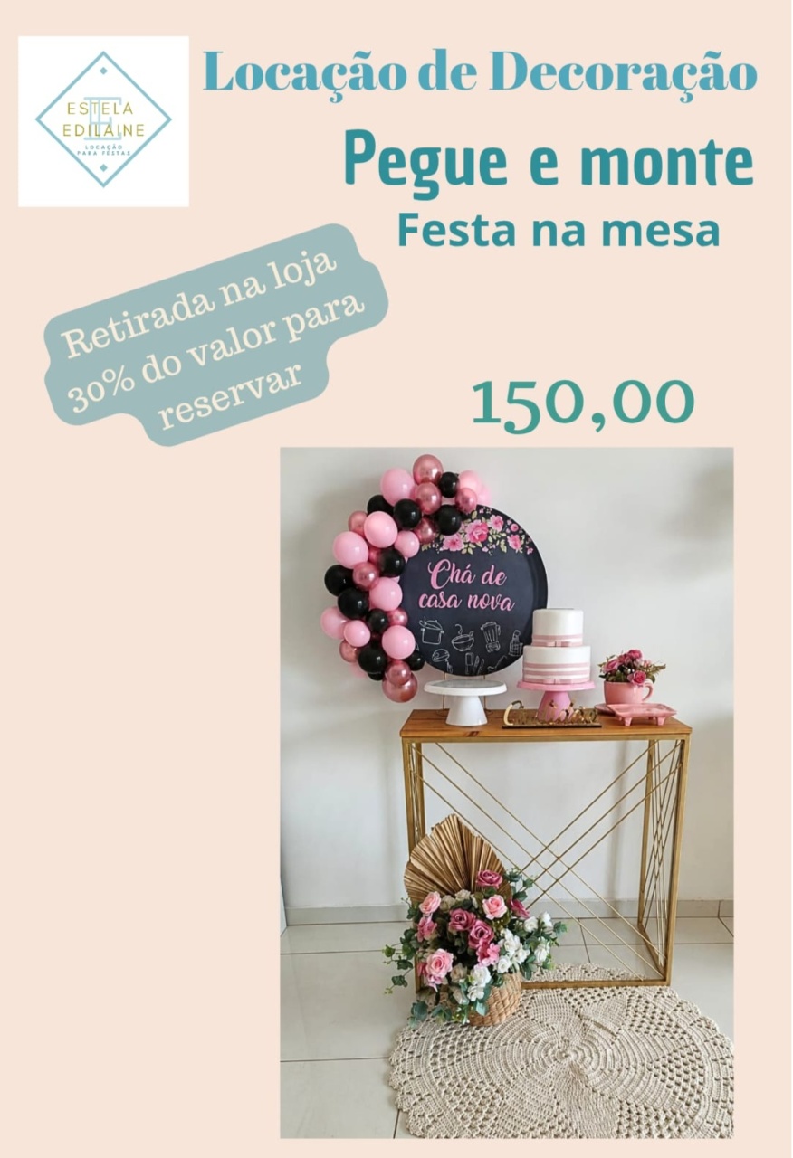 Chá de Casa Nova Festa Na Mesa - Estela Edilaine Pegue e monte 