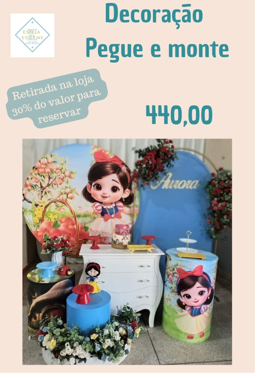 Branca de Neve Cute 3 - Estela Edilaine Pegue e monte 