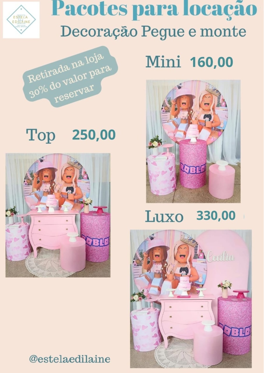 Roblox Rosa - Estela Edilaine Pegue e monte 