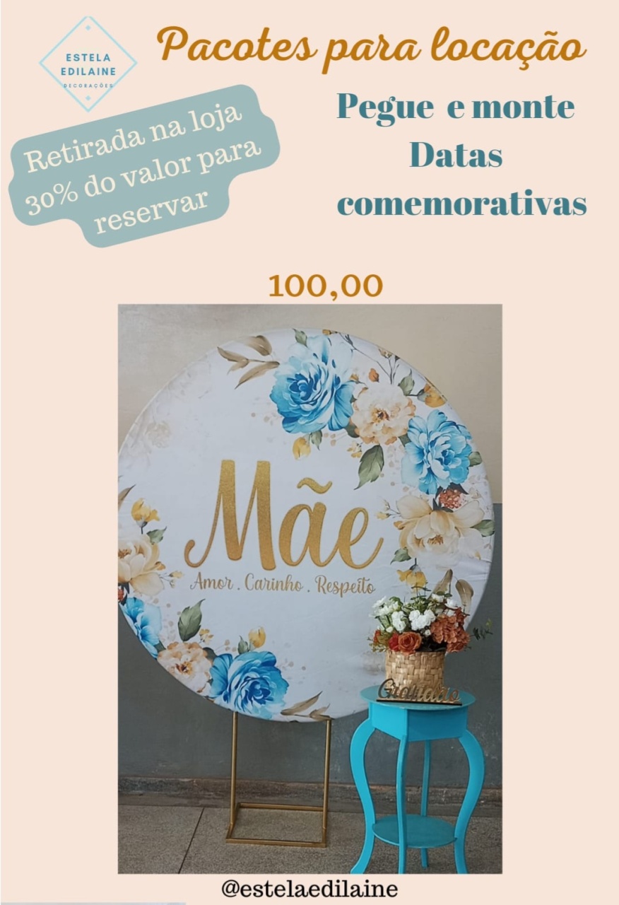 Dia das Mães 5 Indisponível - Estela Edilaine Pegue e monte 