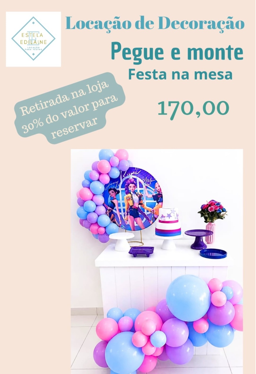 Guerreiras Do K-Pop Festa Na Mesa - Estela Edilaine Pegue e monte 