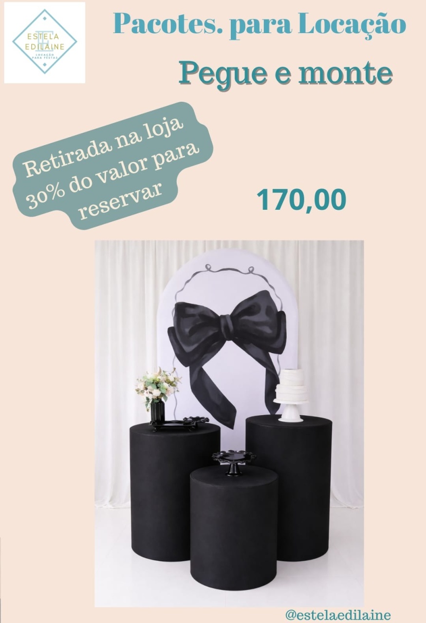 Laço Preto - Estela Edilaine Pegue e monte 