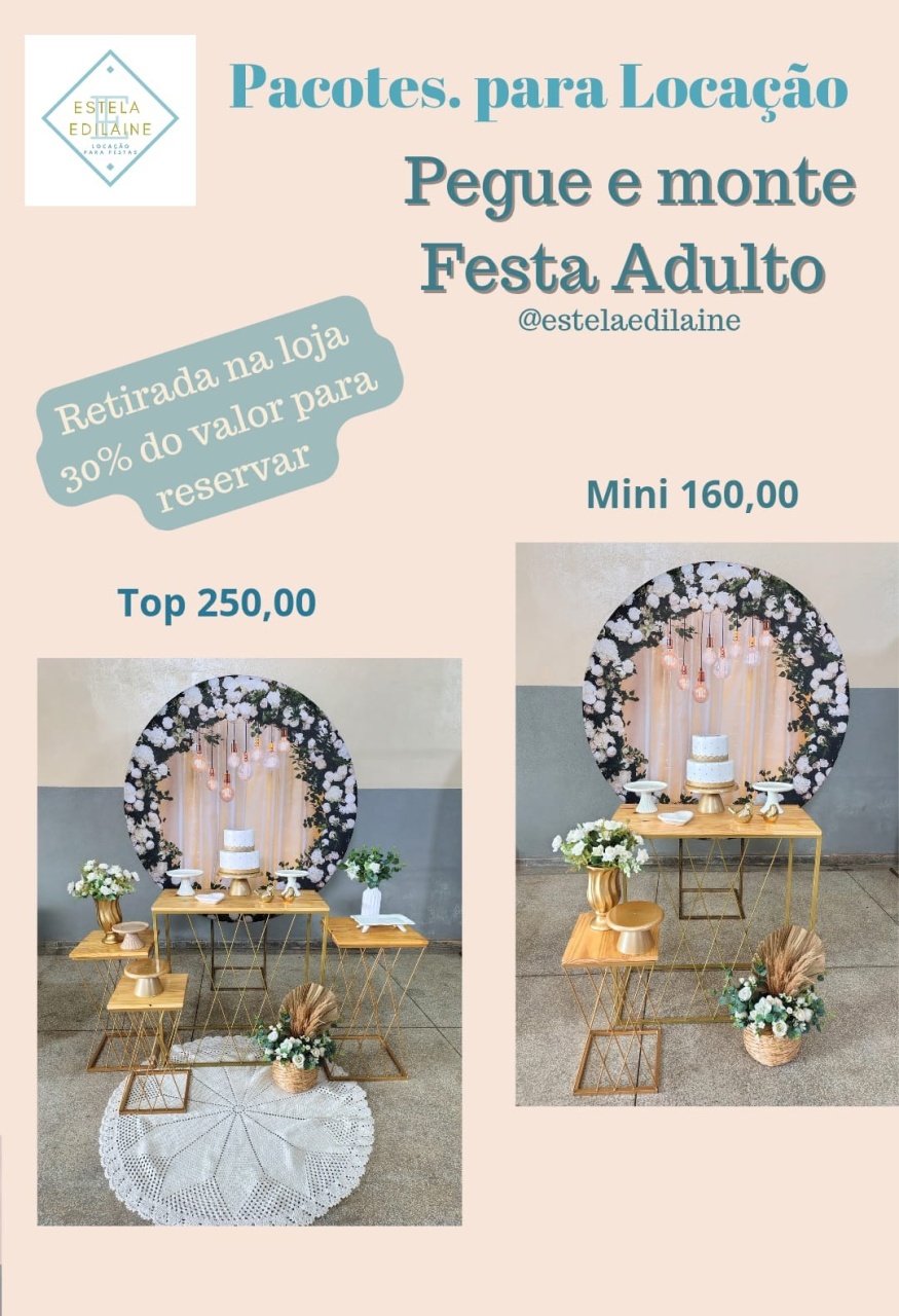 Floral Com Luzes / Festa Adulto - Estela Edilaine Pegue e monte 