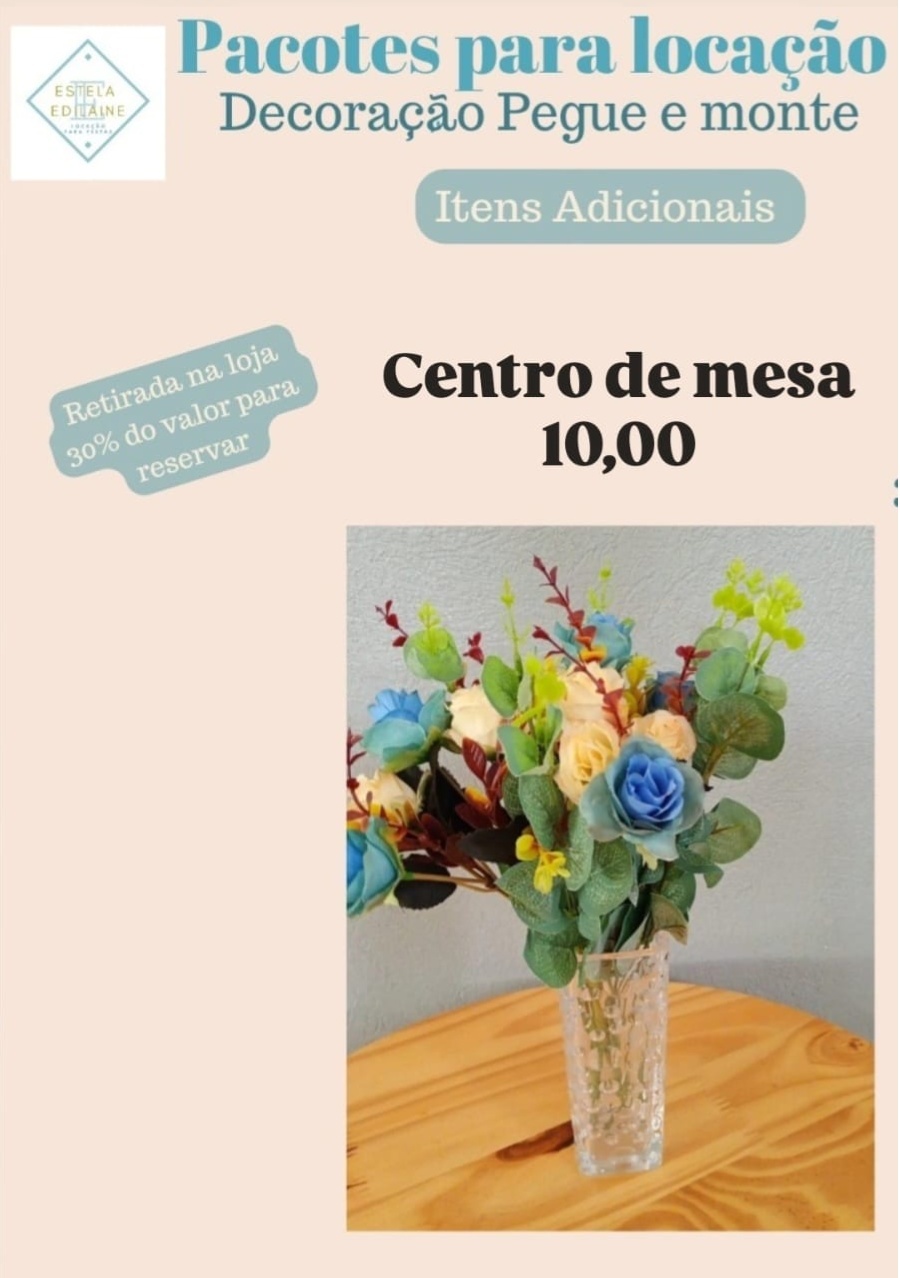 Centro de Mesa 4 (Quant. 12) - Estela Edilaine Pegue e monte 